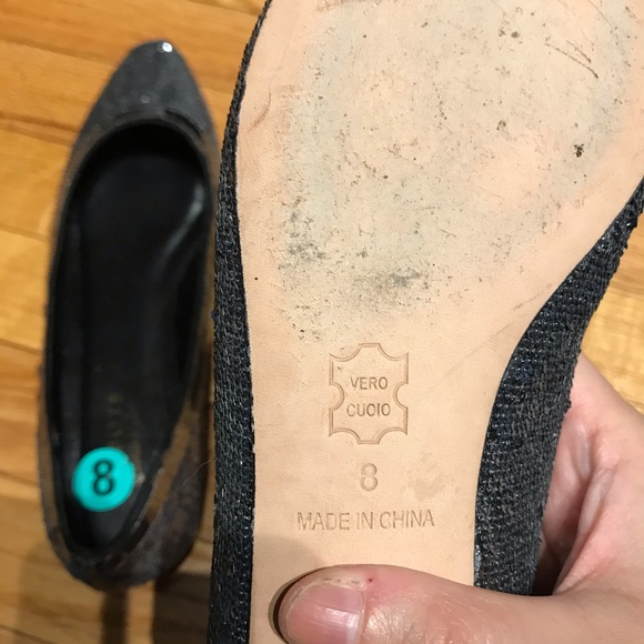 ✅Sequins Shiny Point slip on Talbots leather ballet - Picture 9 of 9